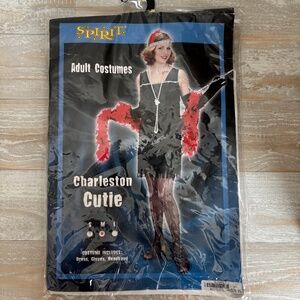 Spirit Halloween Costume Women’s Charleston Cutie Black Flapper Dress Size Med